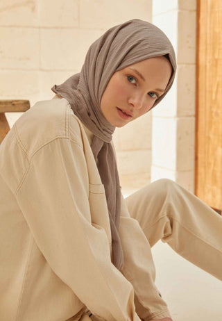Organic Cotton Hijab Pebble