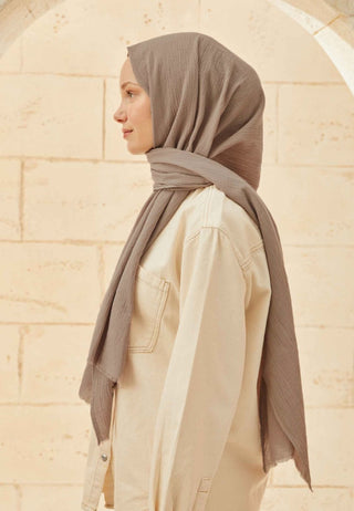 Organic Cotton Hijab Pebble