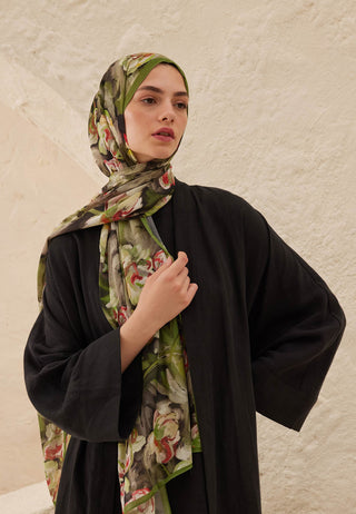 LAVİNİA DESEN RAMİ ŞAL SİYAH