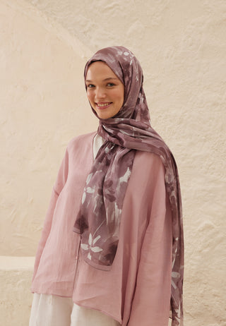 Lizzy Patterned Rami Hijab Rosewood