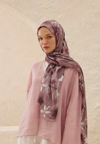 Lizzy Patterned Rami Hijab Rosewood
