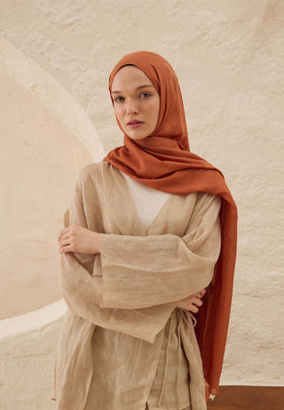 Rami Viscose Hijab Peach