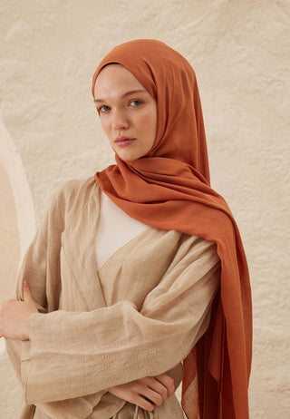Rami Viscose Hijab Peach
