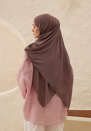 Rami Viscose Hijab Damson Purple