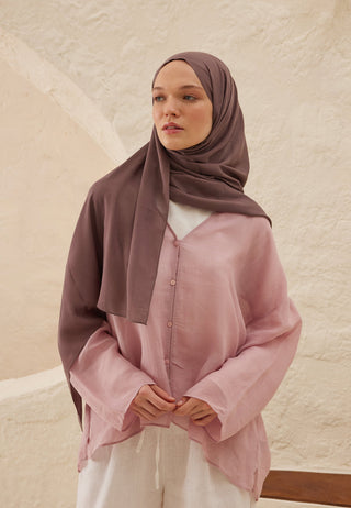 Rami Viscose Hijab Damson Purple