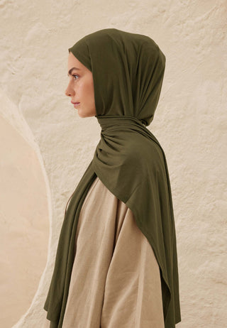 Jersey Hijab Moss Green