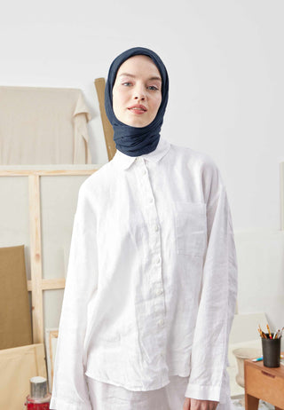 BAMBU EŞARP GECE MAVİSİ