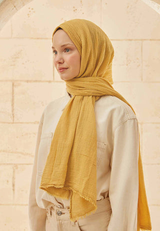 ORGANİK PAMUK ŞAL TATLI SARI