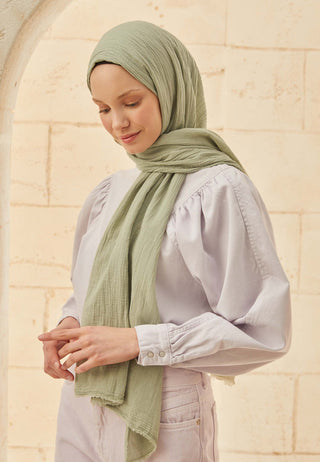 Organic Cotton Hijab Pastel Green