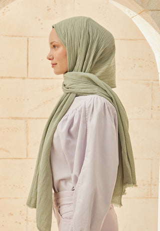 Organic Cotton Hijab Pastel Green