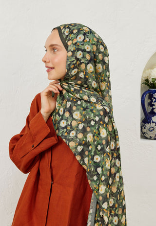 AGNES DESEN RAMİ ŞAL KOYU YEŞİL