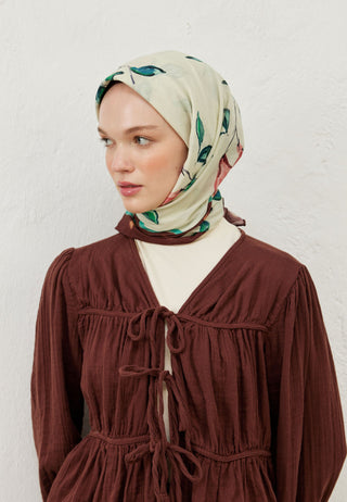 BRİDGET DESEN PAMUK VUAL EŞARP GÜLKURUSU