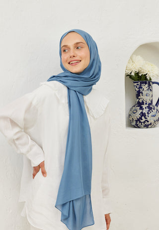 RAMİ VİSKON ŞAL GÖK MAVİ