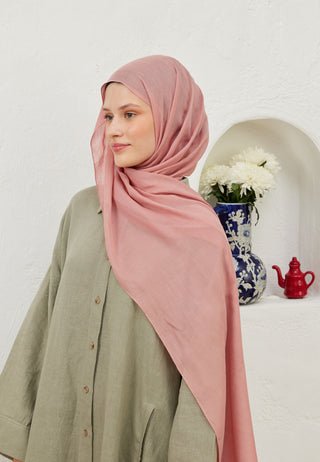 Rami Viscose Hijab Rose Pink