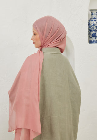 Rami Viscose Hijab Rose Pink