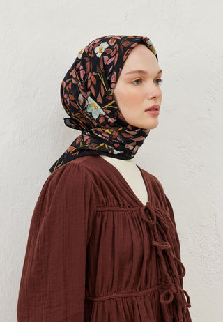 EMMA DESEN PAMUK VUAL EŞARP GÜLKURUSU