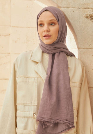 Organic Cotton Hijab Dusty Brown