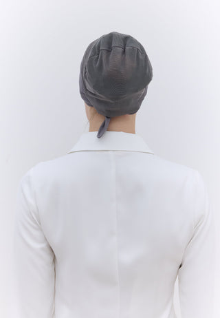 FİLELİ DİKİŞSİZ DÜZ BONE KOYU GRİ