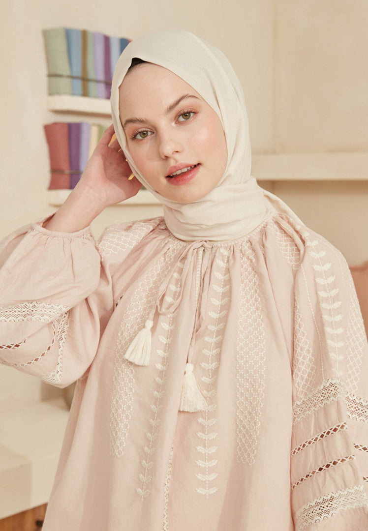 Thin Cotton Voile Hijab Pearl