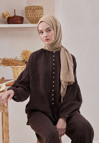 Bamboo Hijab Latte Brown