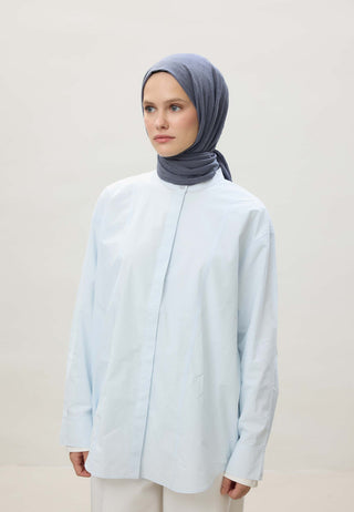 Bamboo Hijab Blue-Gray