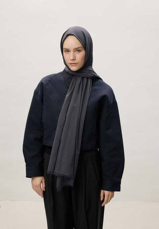 Thin Cotton Voile Hijab Anthracite