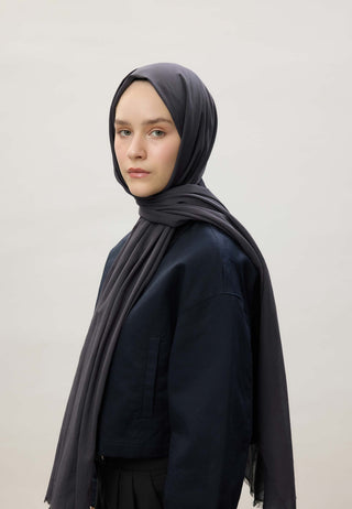 Thin Cotton Voile Hijab Anthracite