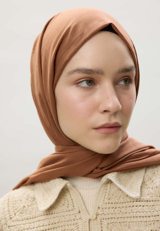 Thin Cotton Voile Hijab Brownie