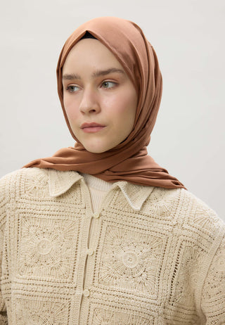 Thin Cotton Voile Hijab Brownie