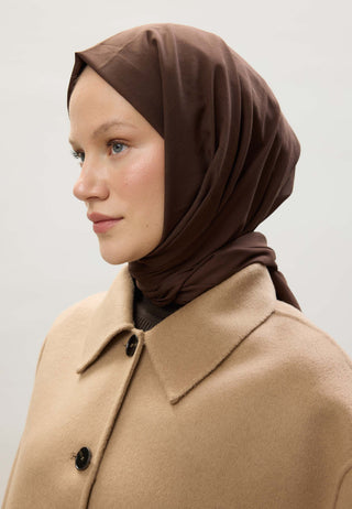 İNCE PAMUK VUAL ŞAL ÇİKOLATA KAHVE