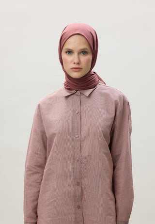 İNCE PAMUK VUAL ŞAL GÜL KURUSU