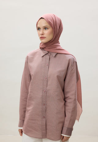 Thin Cotton Voile Hijab Rose Pink