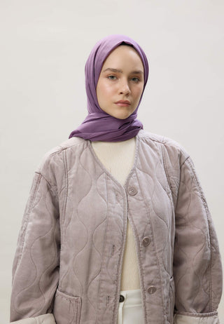 İNCE PAMUK VUAL ŞAL LAVANTA