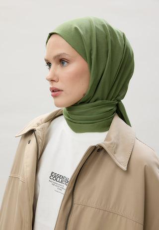 Thin Cotton Voile Hijab Lime Peel