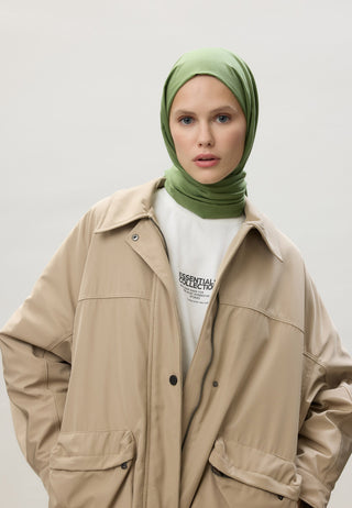 Thin Cotton Voile Hijab Lime Peel
