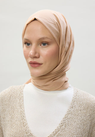 İNCE PAMUK VUAL ŞAL NUDE