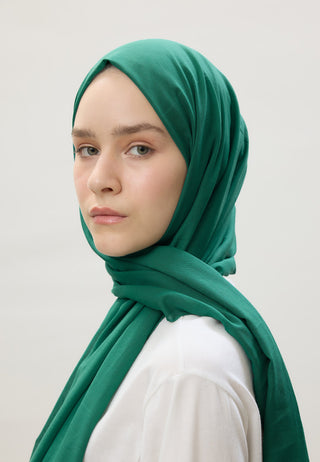 Thin Cotton Voile Hijab Forest Green
