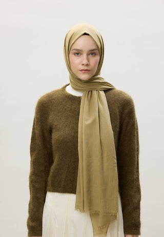 Thin Cotton Voile Hijab Misty Green