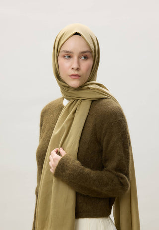 Thin Cotton Voile Hijab Misty Green