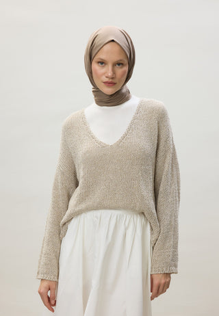 Thin Cotton Voile Hijab Dusty Brown