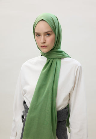Thin Cotton Voile Hijab Leaf Green