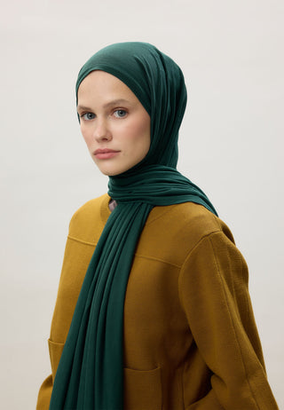 Jersey Hijab Dark Green