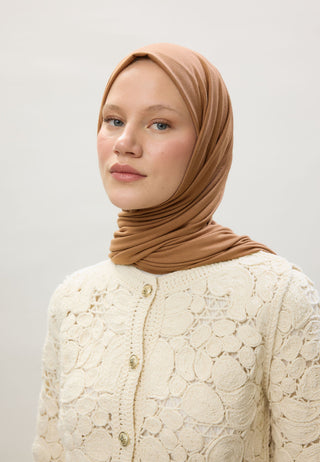 Jersey Hijab Hazelnut Shell