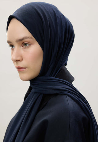 Jersey Hijab Navy Blue