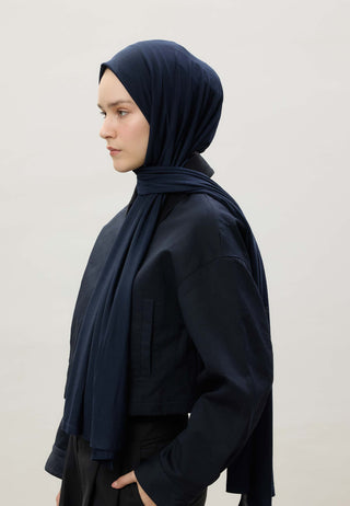 Jersey Hijab Navy Blue