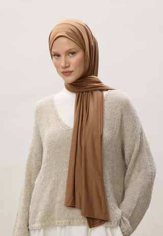 Jersey Hijab Latte Brown