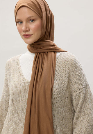 Jersey Hijab Latte Brown
