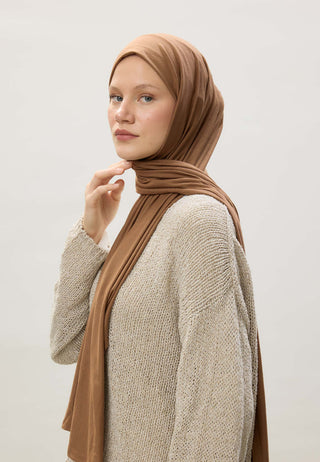 Jersey Hijab Latte Brown
