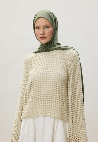 Jersey Hijab Leaf Green