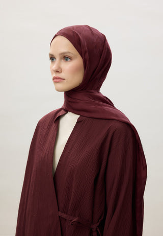 Houndstooth Jacquard Hijab Burgundy